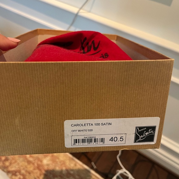 Christian Louboutin Caroletta 100 Satin Size 40.5 (Off White) - Picture 8 of 10